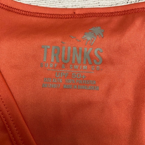 Trunks Surf & Swim Co. Pink & Blue Short Sleeve Swim Top Shirt UPF 50+ Men's XL. - Picture 2 of 3